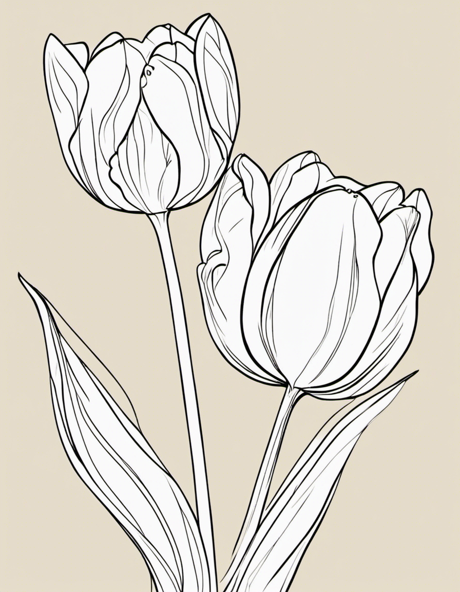 tulip coloring pages