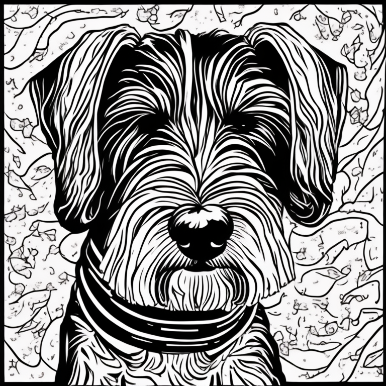 a dog schnauzer  coloring page