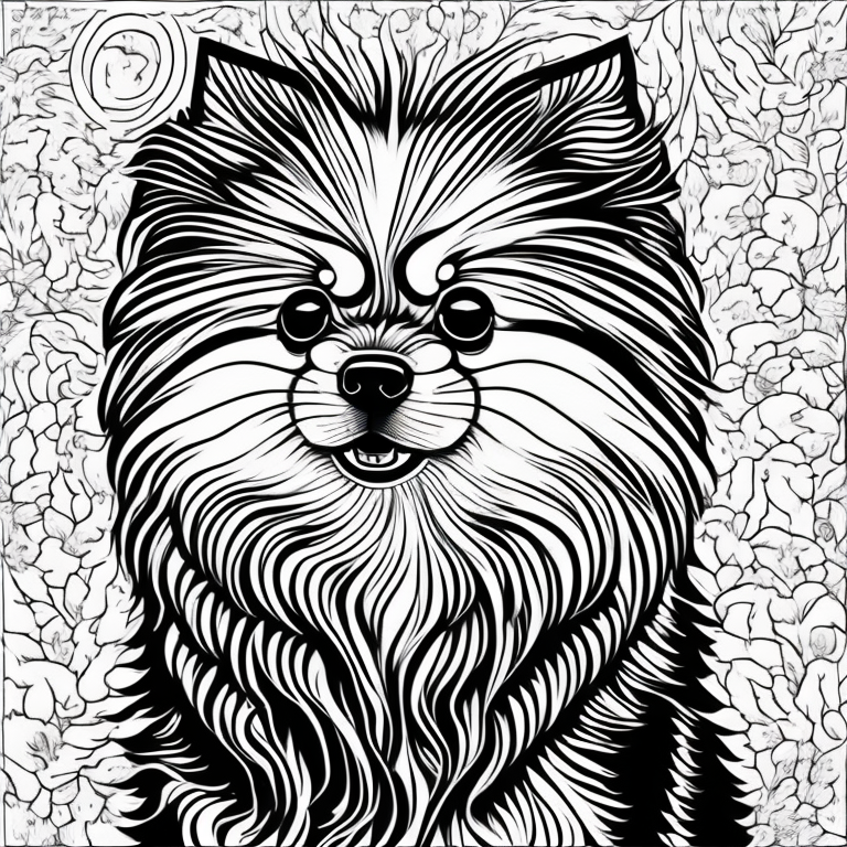 Pomeranian  coloring page