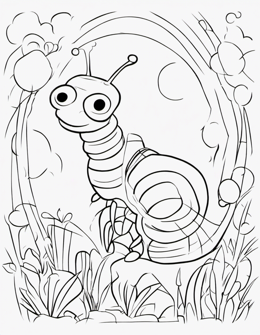 caterpillar for children coloring page