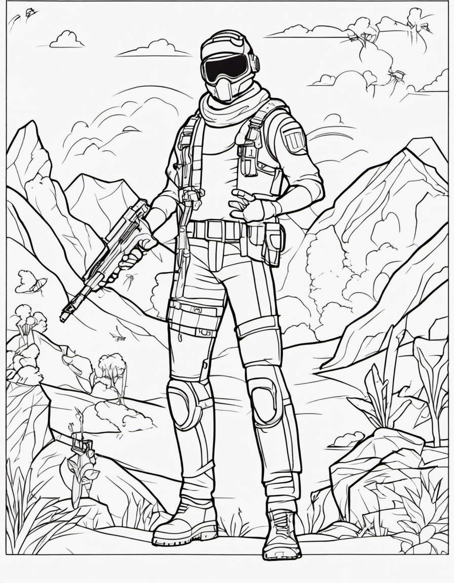 cool fortnite coloring page