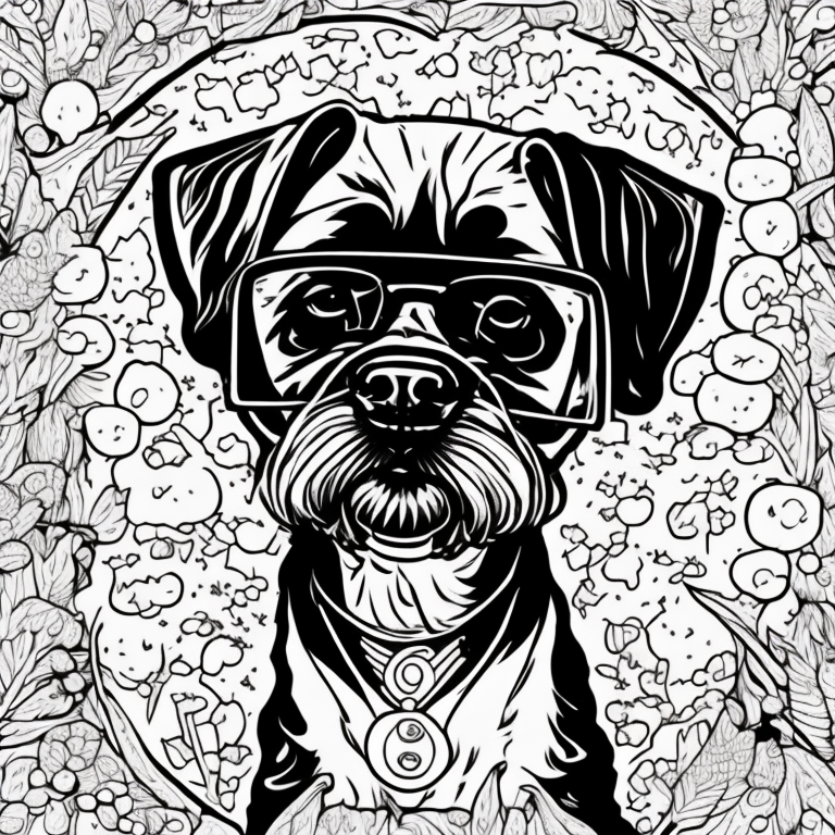 a cute dog coloring page