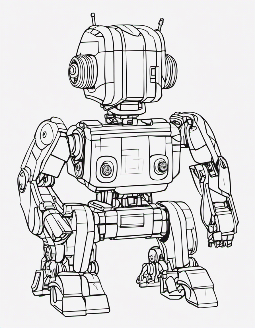 lego robots coloring page