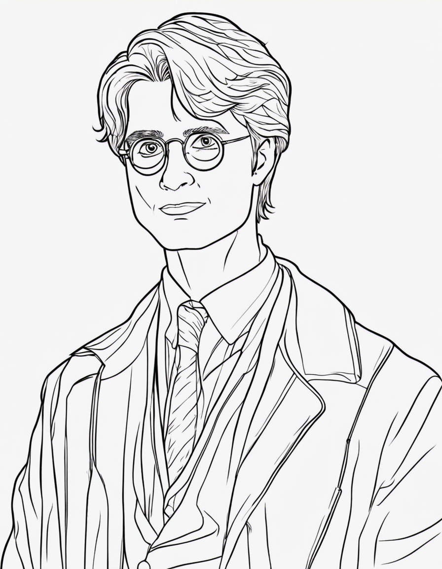 harry potter for children coloring page