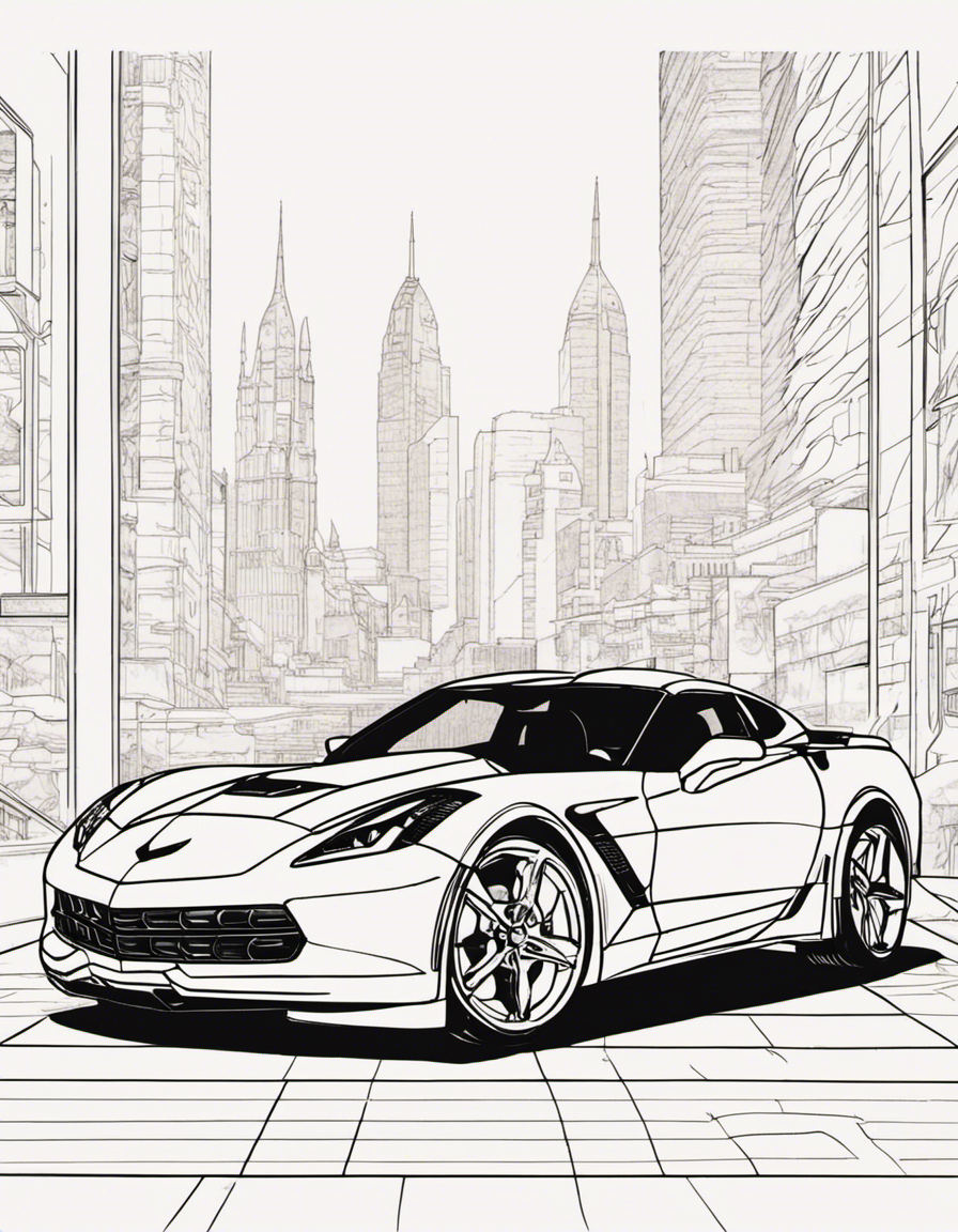 corvette coloring page