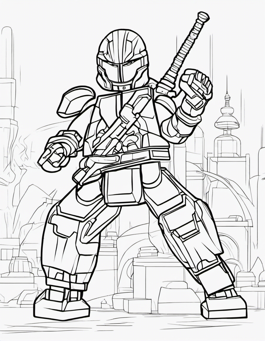 realistic lego ninjago coloring page