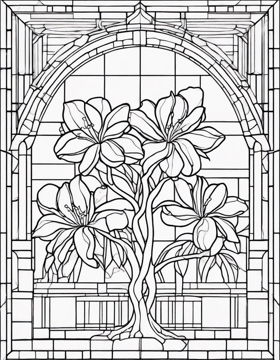 stained glass coloring pages