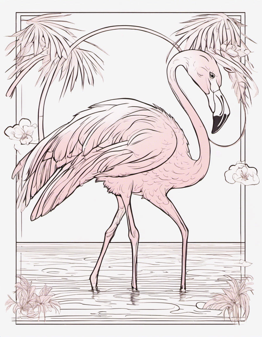 flamingo coloring pages