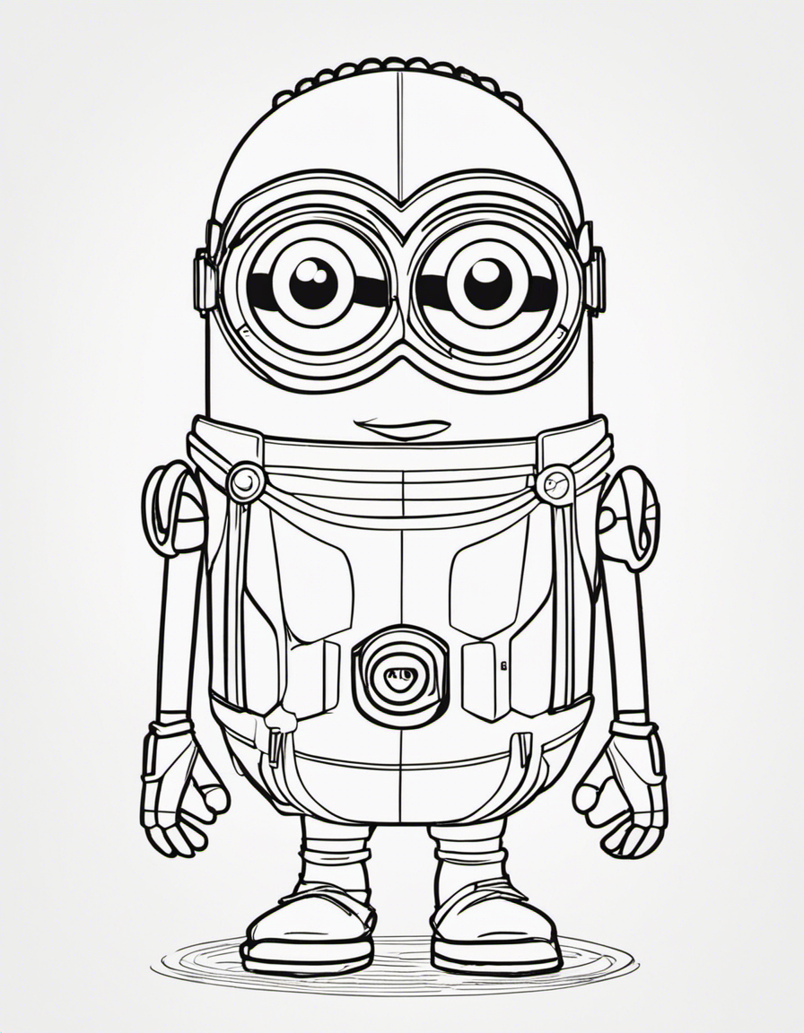 minion for children coloring page