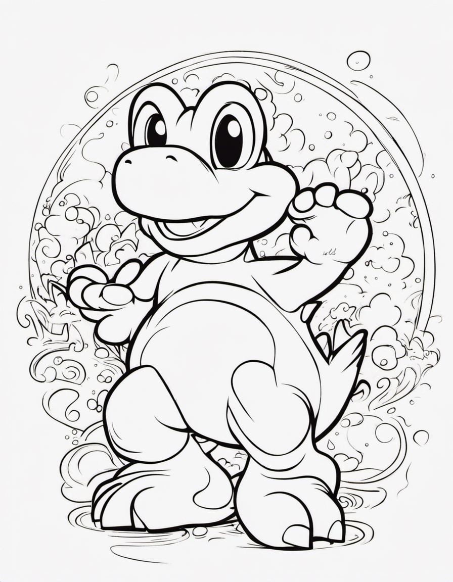 yoshi for adults coloring page