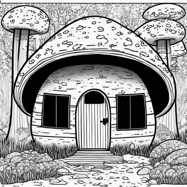 mushroom shaped house, cute