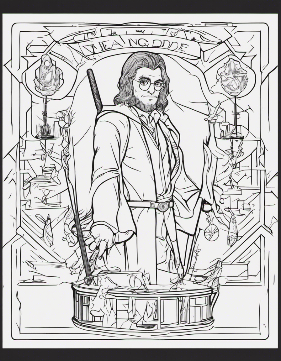 cartoon harry potter coloring page