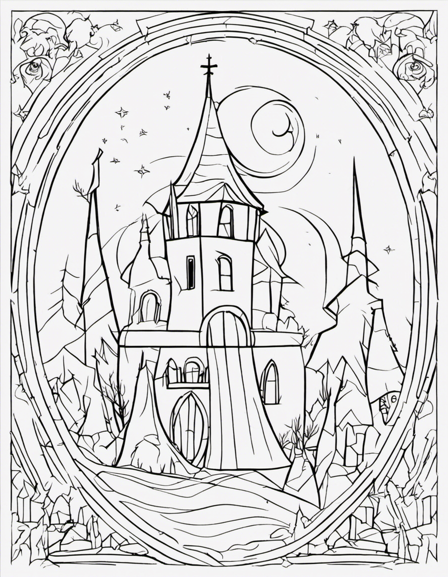 cartoon nightmare before christmas coloring page