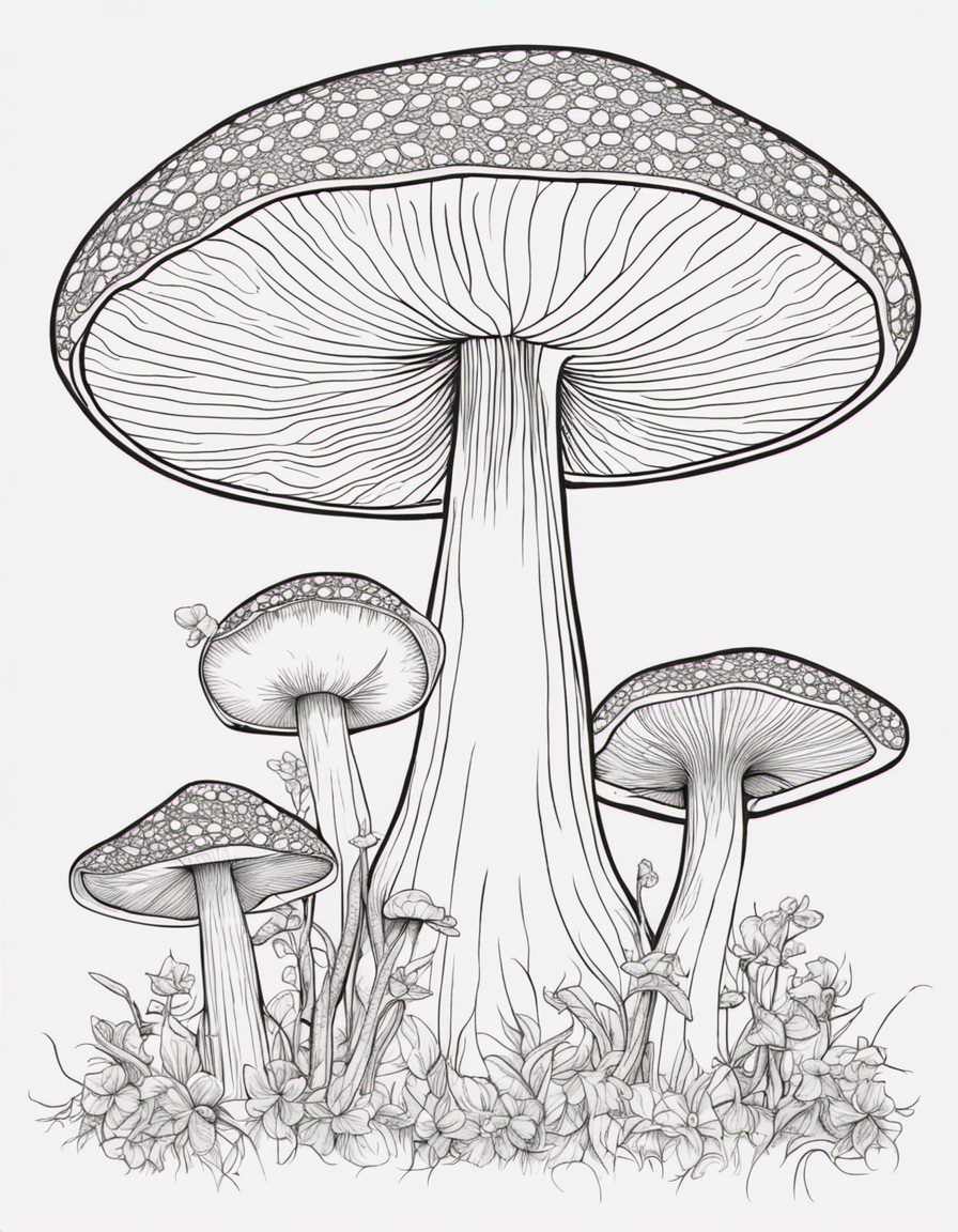 mushroom coloring pages