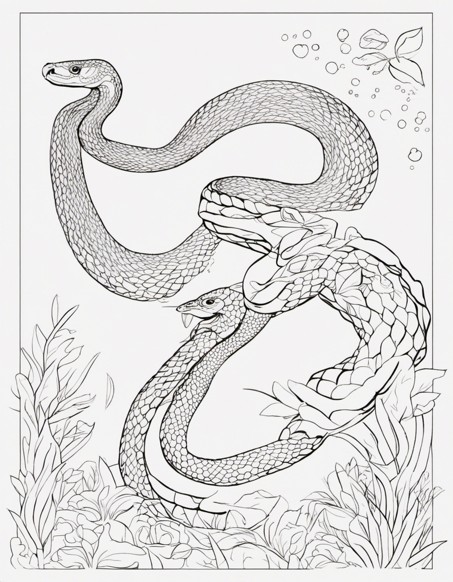 snake for children coloring page