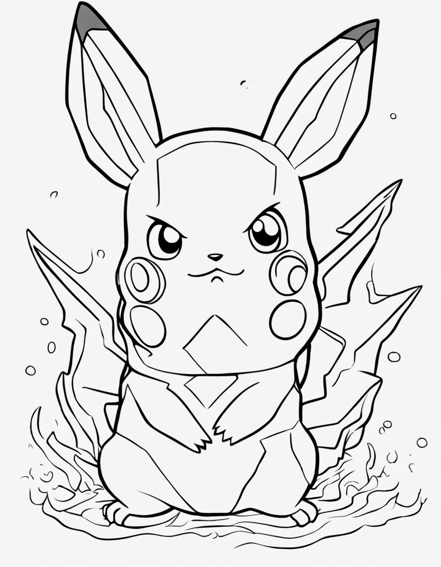 pikachu from pokemon coloring page