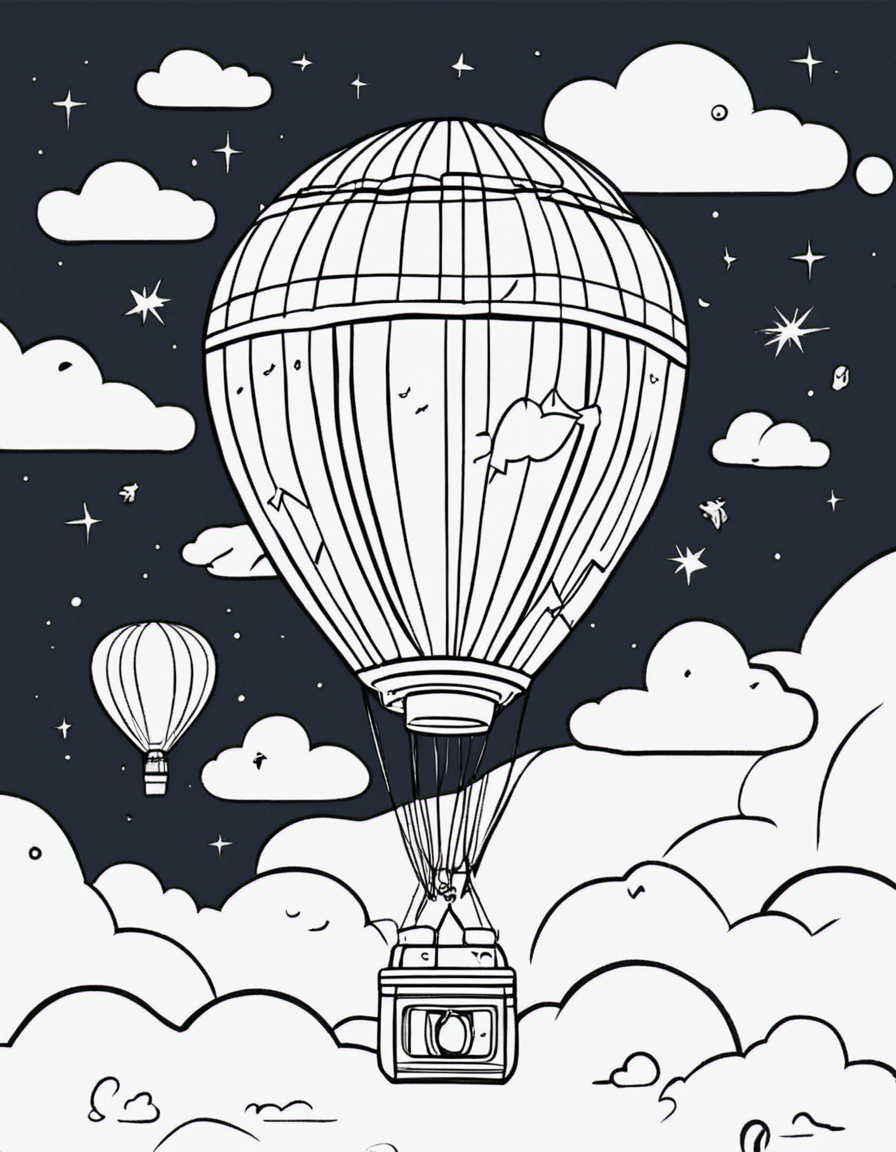 cartoon balloon coloring page