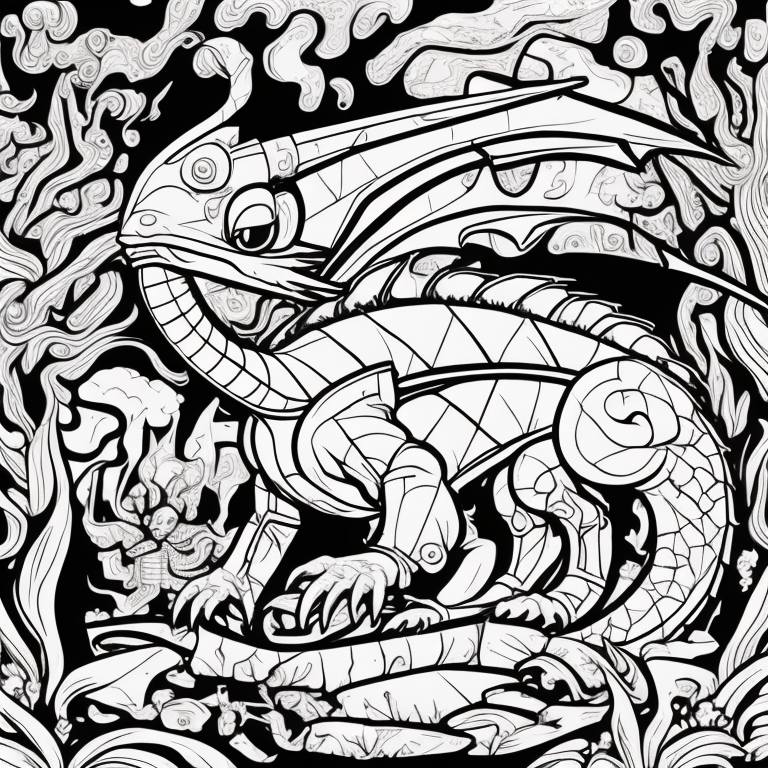 dragons coloring page