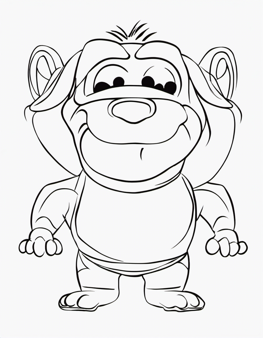 barney for children coloring page