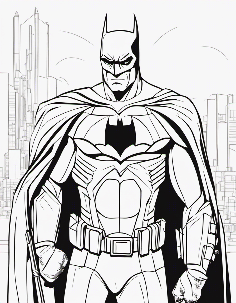 batman for children coloring page