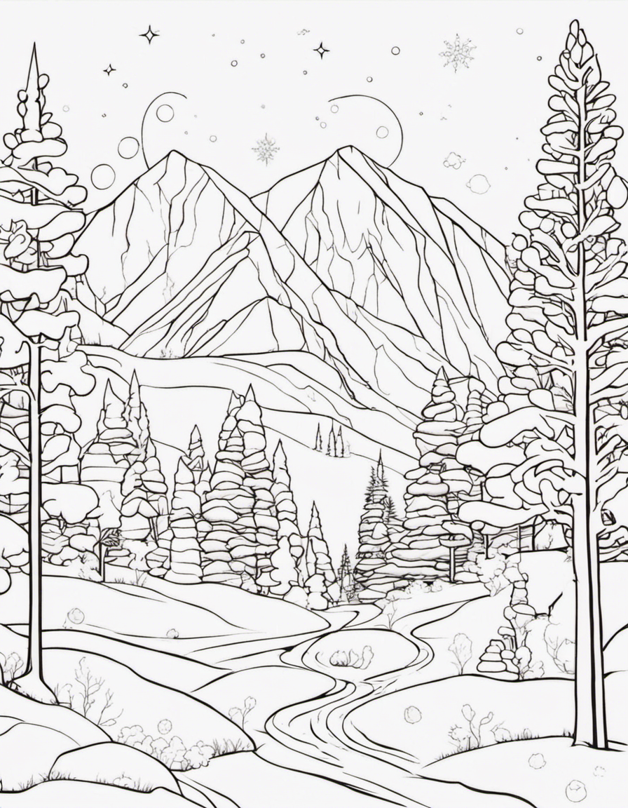 winter wonderland coloring page