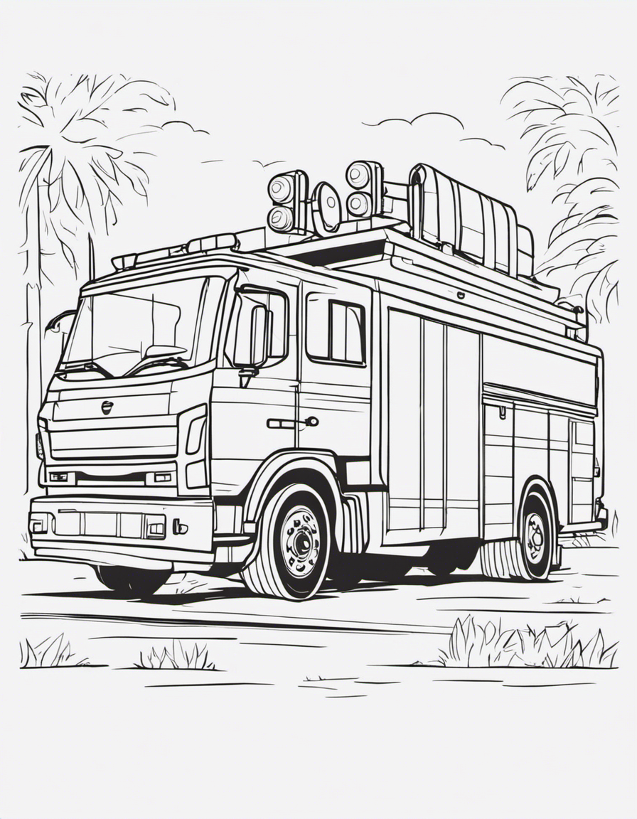 fire truck coloring pages