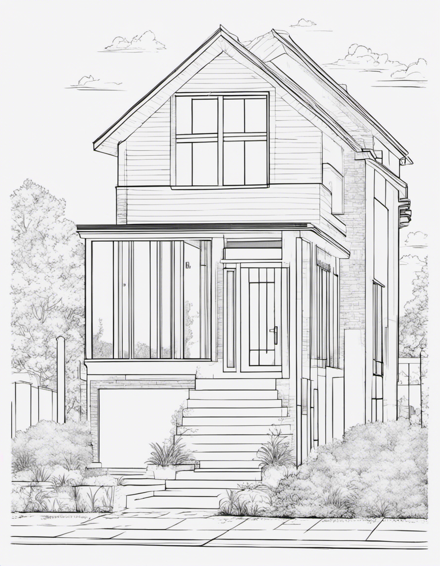 house coloring page