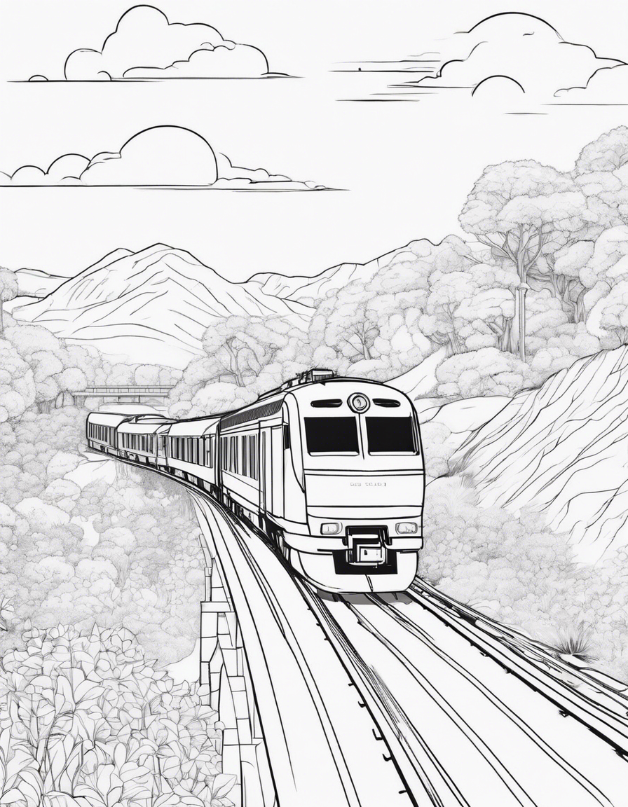 train coloring pages