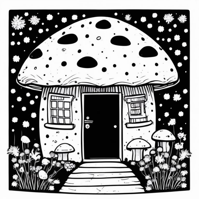 mushroom coloring pages