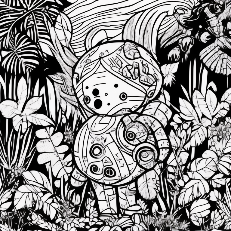 jungle  coloring page