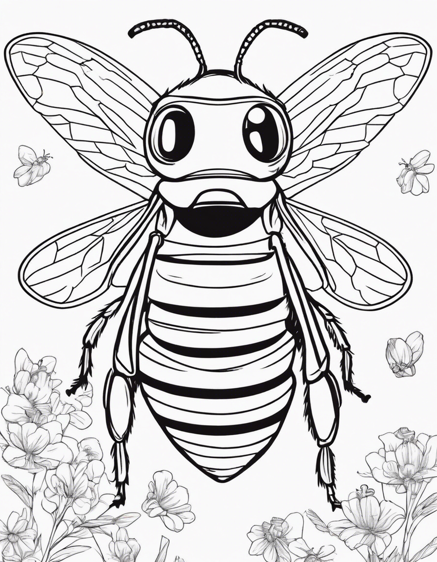 bee coloring pages