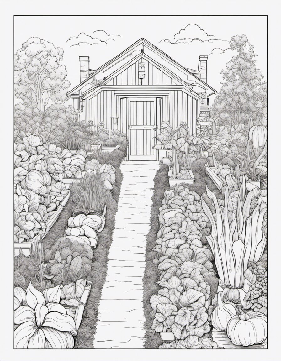 vegetable garden coloring page