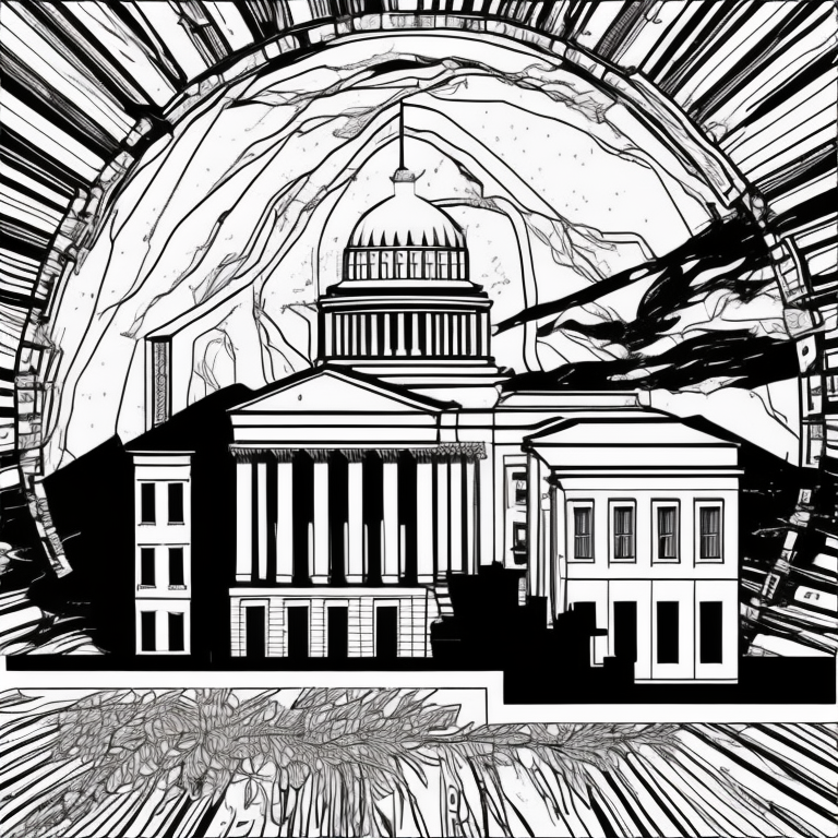 Topeka Kansas capital building
 coloring page