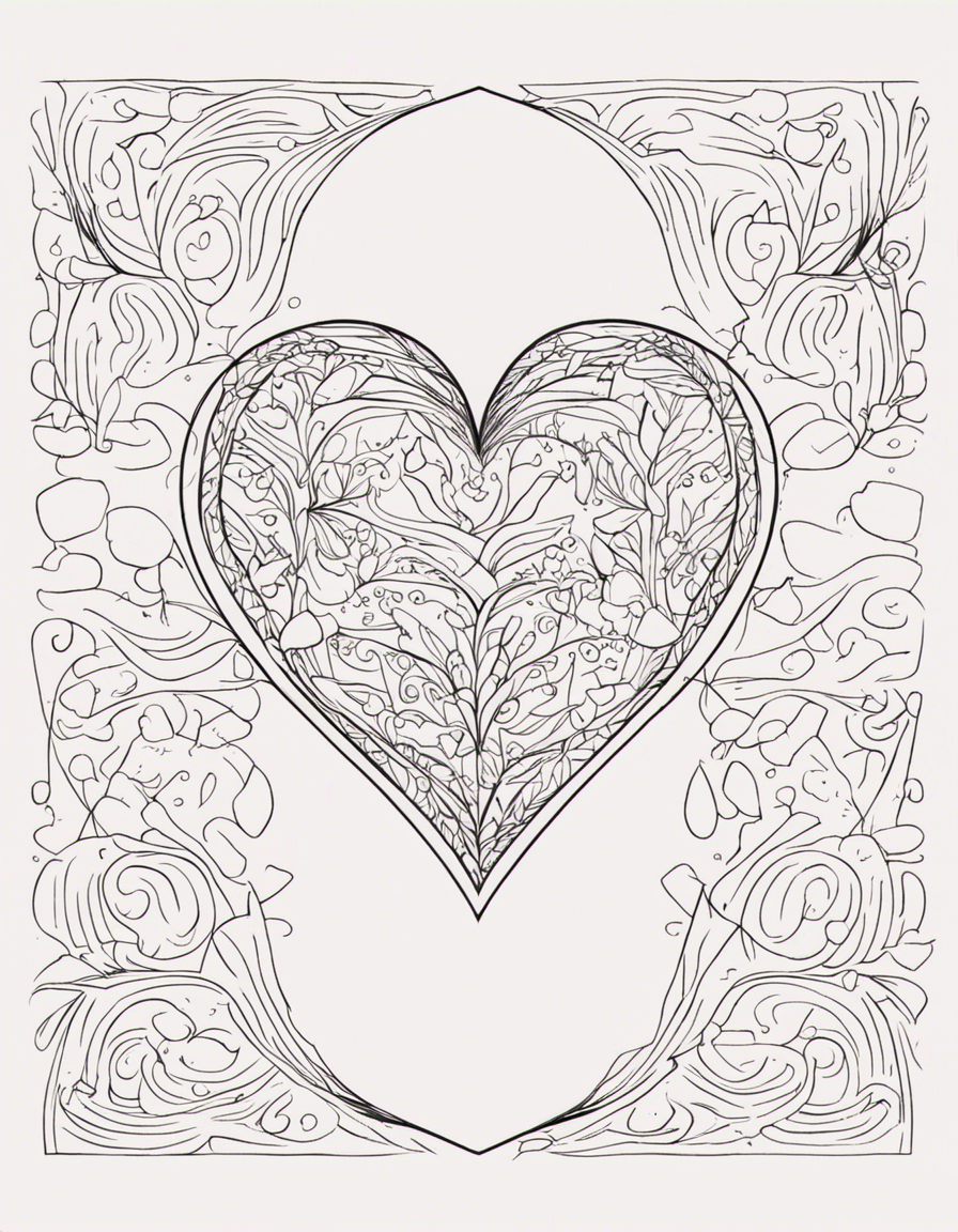 heart for adults coloring page