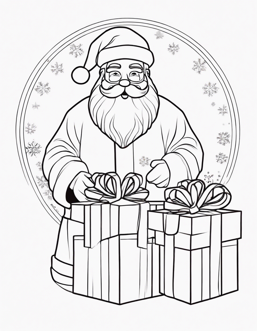 santa coloring pages