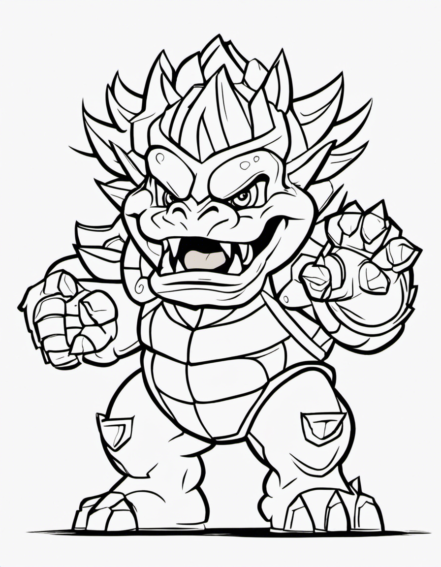 bowser coloring pages