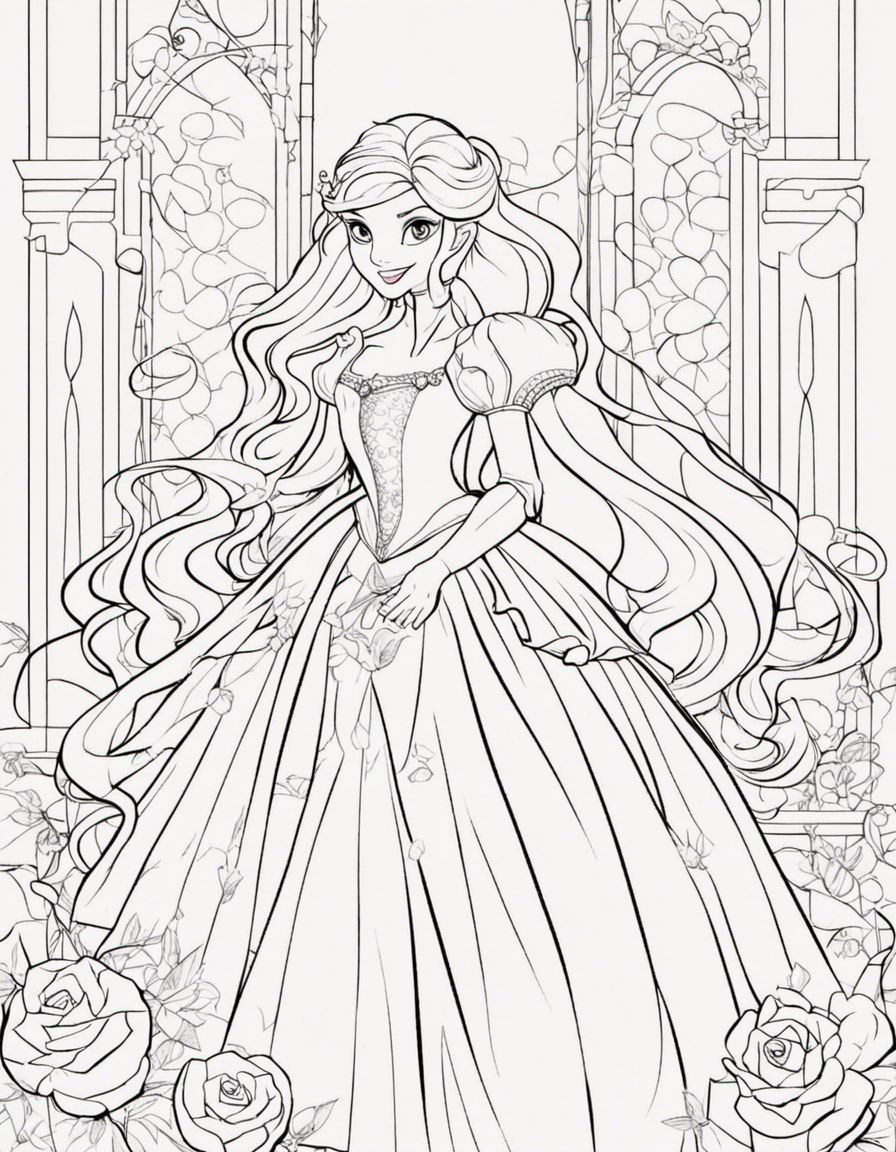 tangled coloring pages