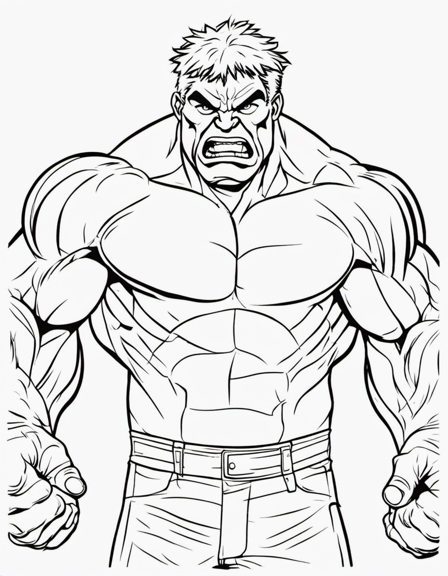 hulk for children coloring page