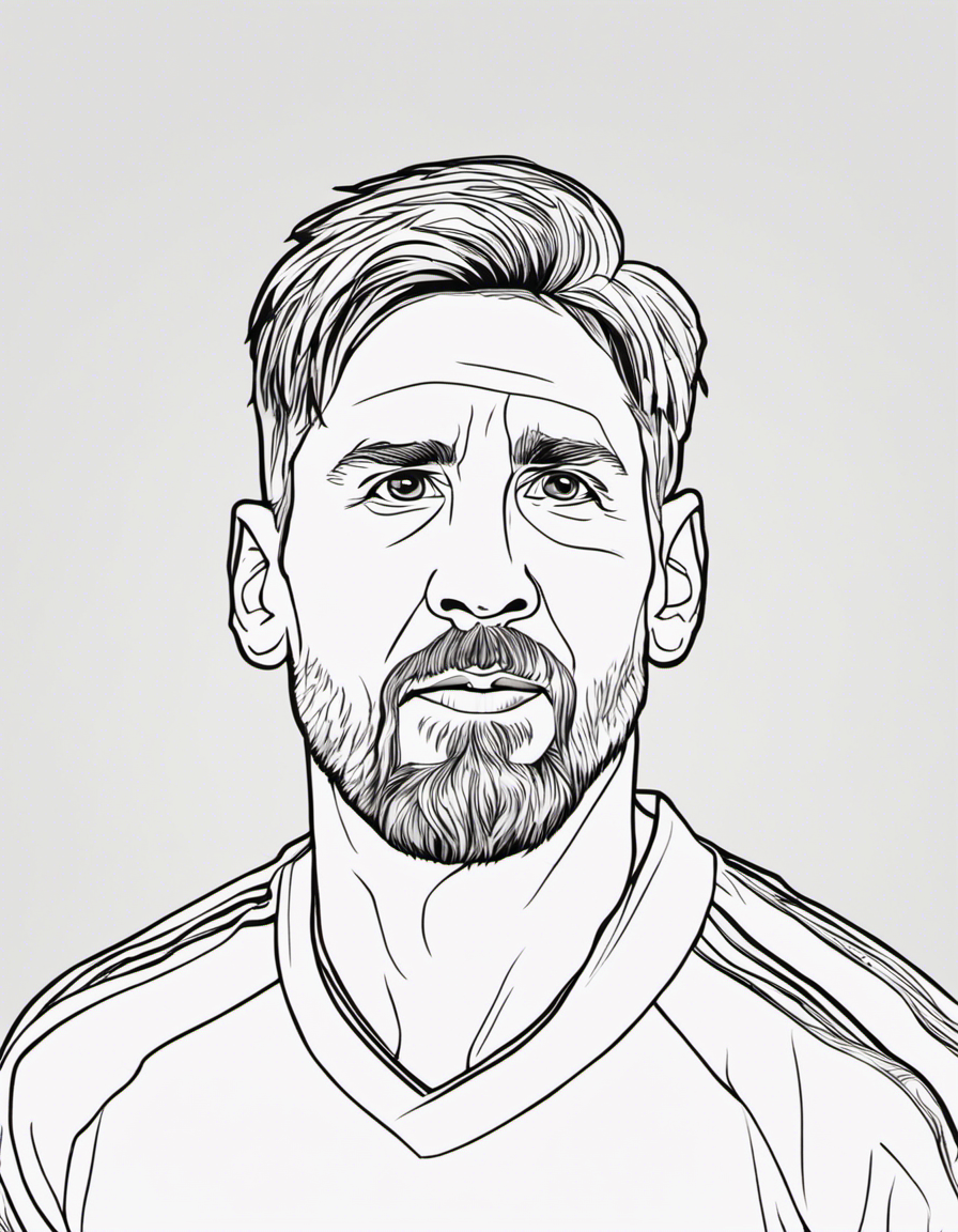 lionel messi for adults coloring page