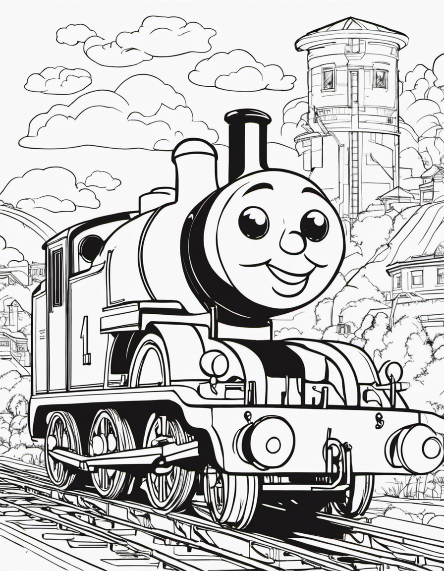 thomas and friends for children coloring page