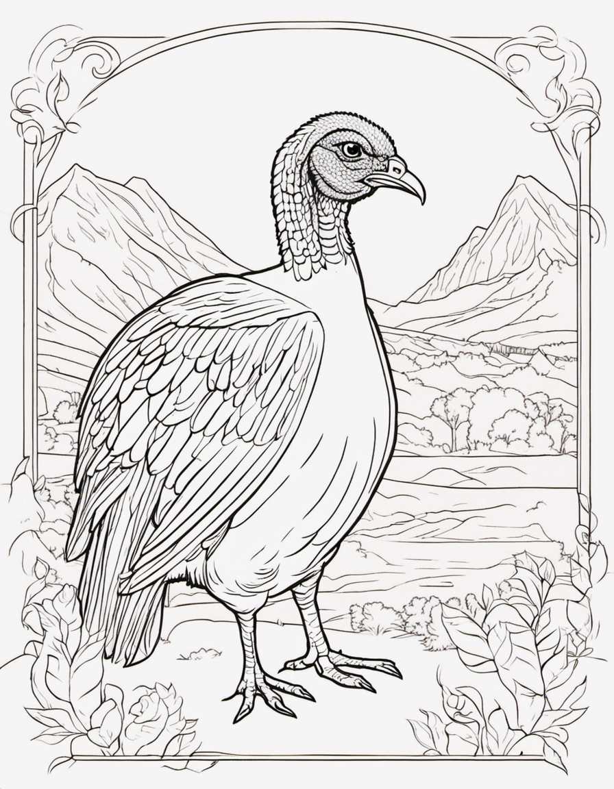 turkey for children coloring page