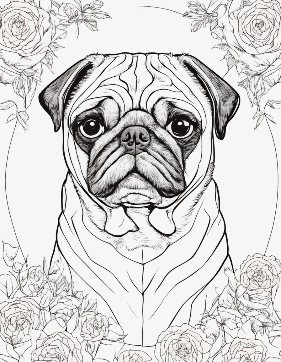 pug coloring pages