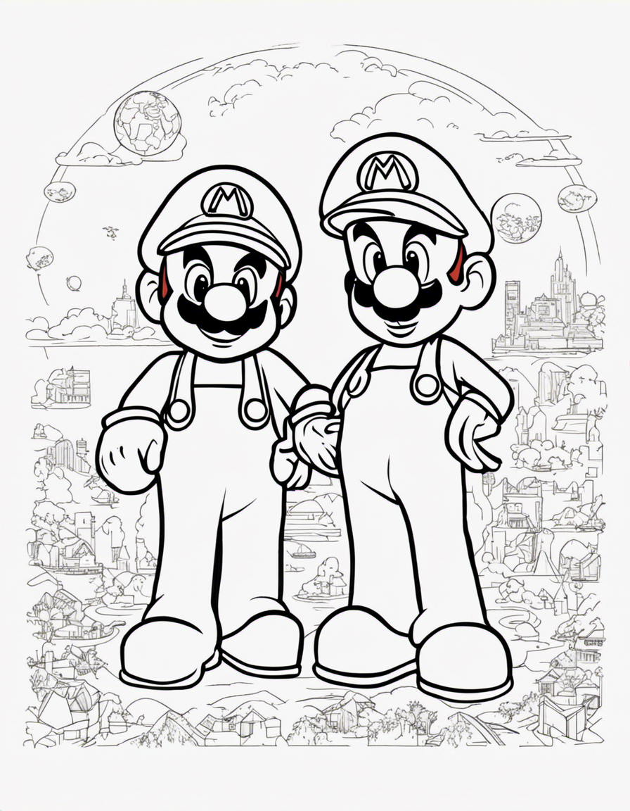 luigi coloring pages