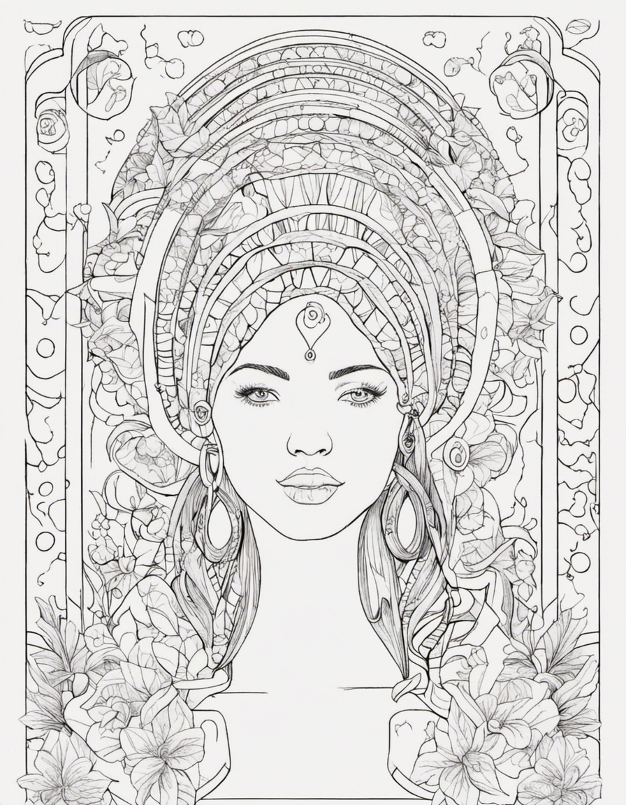 boho for adults coloring page