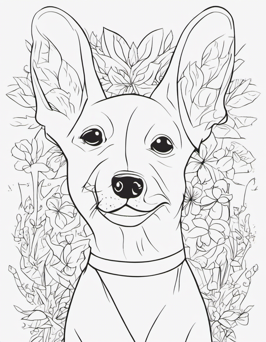 a cute dog coloring page