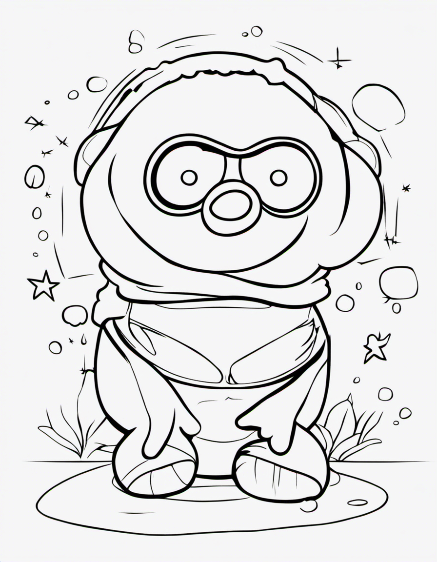 keroppi for children coloring page