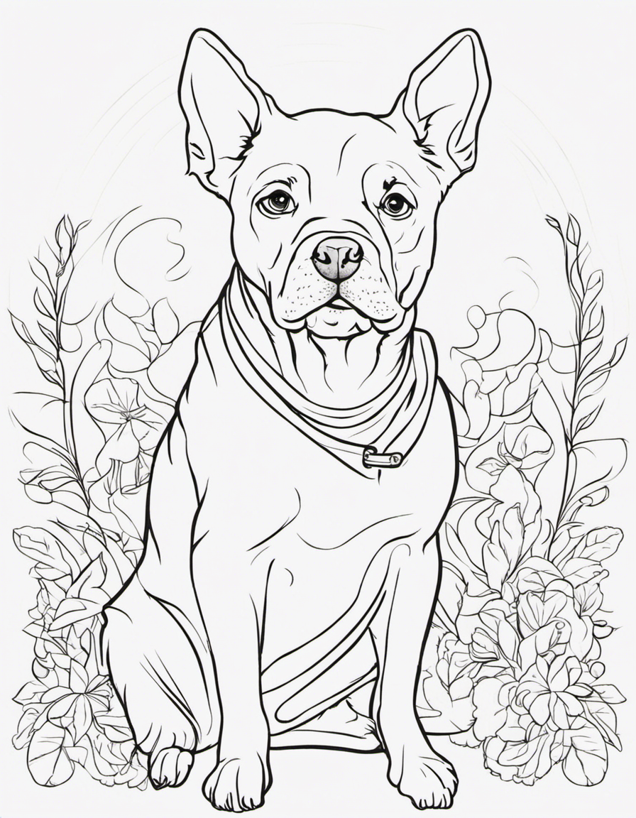 a cute dog coloring page