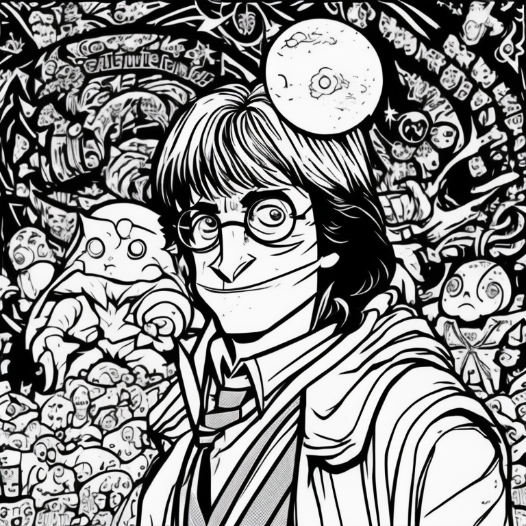 harry potter coloring page