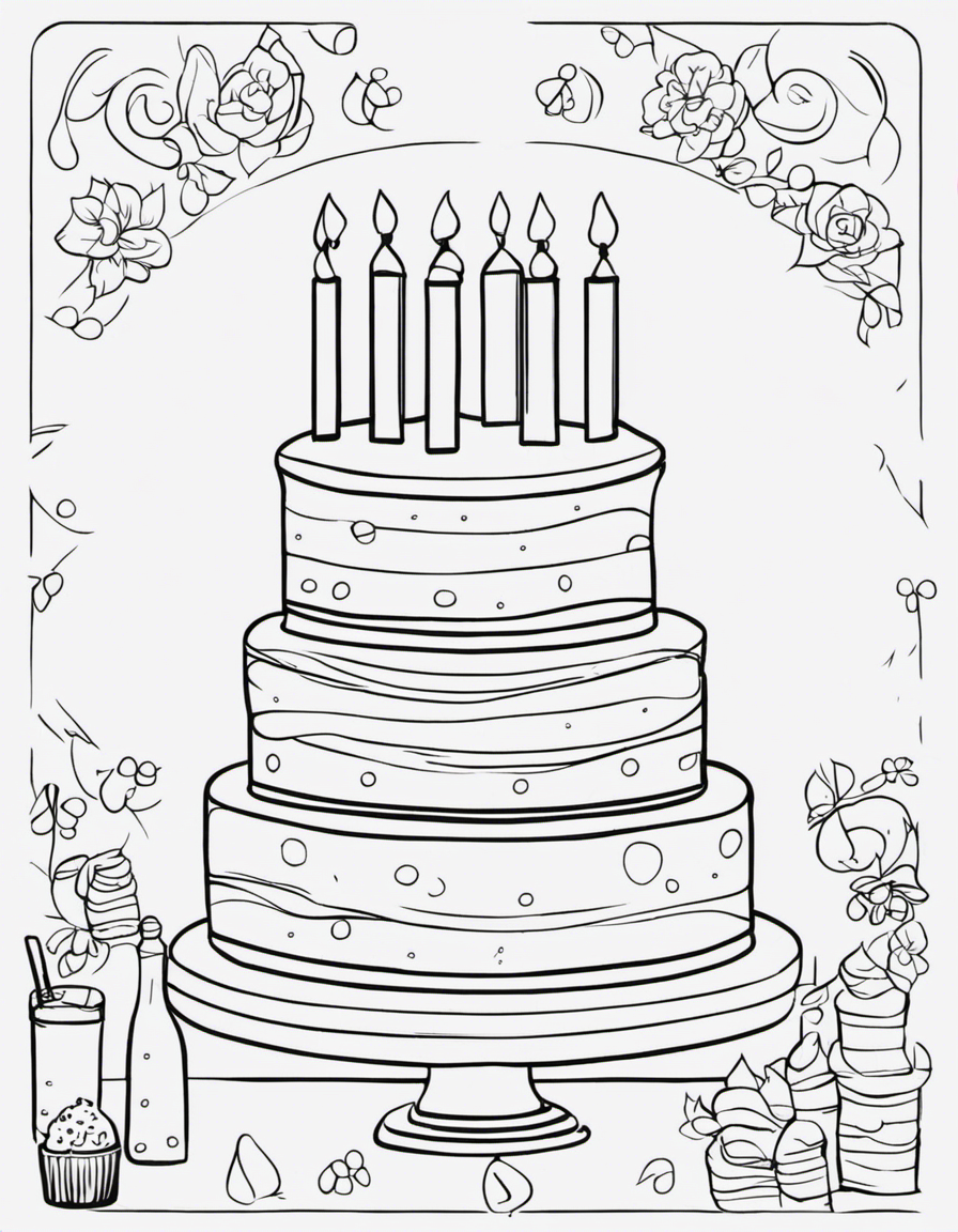 cake coloring pages