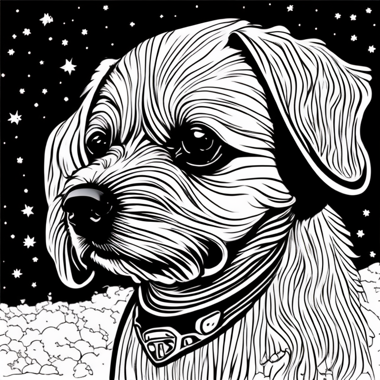 a cute dog coloring page